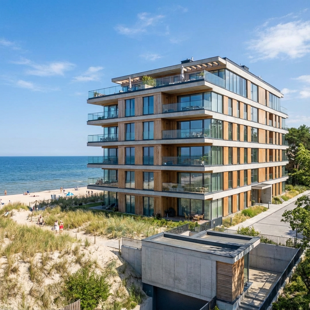 The Blue Mielno - apartamentowiec nad morzem